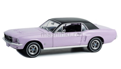 Изображение GREENLIGHT 1/18 FORD Mustang Coupe She Country Special 1967 evening orchid/розовый