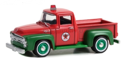 Изображение GREENLIGHT 1/64 FORD F-100 Texaco Celebrating 120 Years 1954 red/green