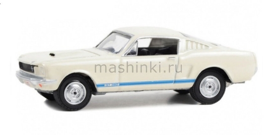 Изображение GREENLIGHT 1/64 FORD Mustang Shelby GT350 (Lot 1381) 1965 white/blue