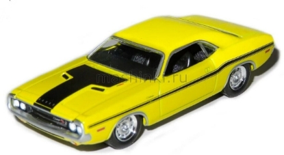 Изображение GREENLIGHT 1/64 DODGE Challenger R/T (т/с Морская полиция: Спецотдел) 1970 yellow