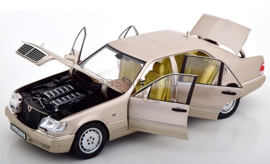 Изображение NOREV 1/18 MERCEDES-BENZ S600 (W140) 1997 champagne