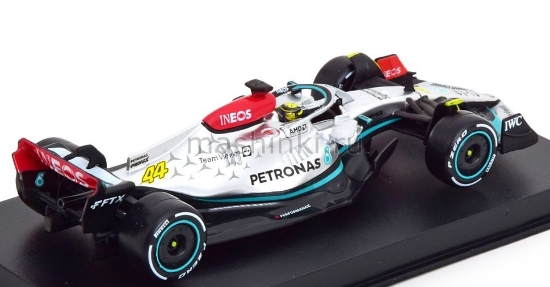 Изображение BBURAGO 1/43 MERCEDES AMG F1 W13 E Performance №44 Petronas Team фигурка пилота L.Hamilton Formula 1 2022