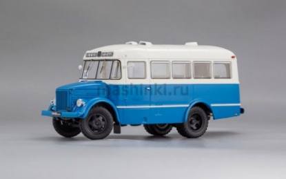 Изображение DIP 1/43 Автобус Курганский-651А Ахун–Сочи 1968 сине-белый (тираж 252 шт)