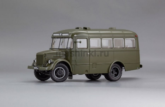 Изображение DIP 1/43 Курганский автобус-651А Штабной Калуга 1970 хаки (тираж 252 шт)