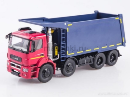 Изображение SSM 1/43 KAMAZ-65801-T5 самосвал-углевоз red-blue