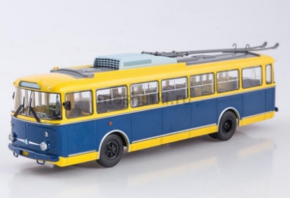 Изображение АИСТ 1/43 SKODA-9TR троллейбус сине-желтый