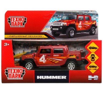 Изображение ТЕХНОПАРК HUMMER H2 пикап Спорт 12 см красный