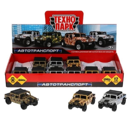 Изображение ТЕХНОПАРК HUMMER H1 пикап 12 см в ассорт. б/коробки