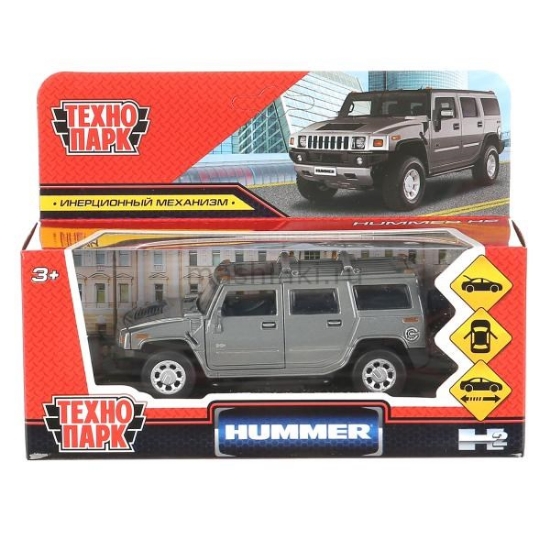 Изображение ТЕХНОПАРК HUMMER H2 12 см темно-серый