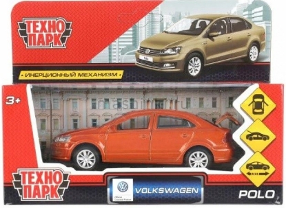 Изображение ТЕХНОПАРК VW Polo седан 12 см коричневый