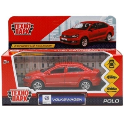 Изображение ТЕХНОПАРК VW Polo седан 12 см красный