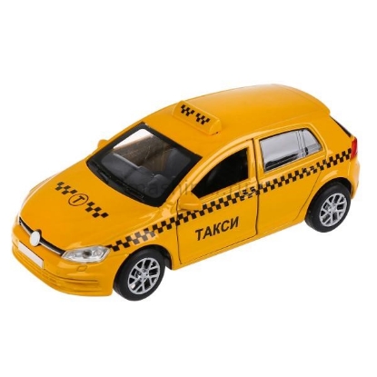 Изображение ТЕХНОПАРК VW Golf такси 12 см желтый