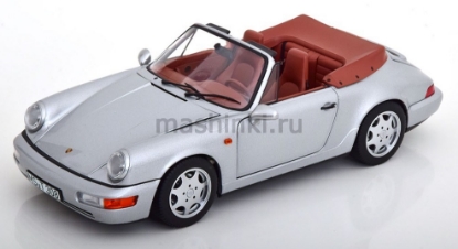Изображение NOREV 1/18 PORSCHE 911 Carrera 2 Cabriolet (964) 1990 silver