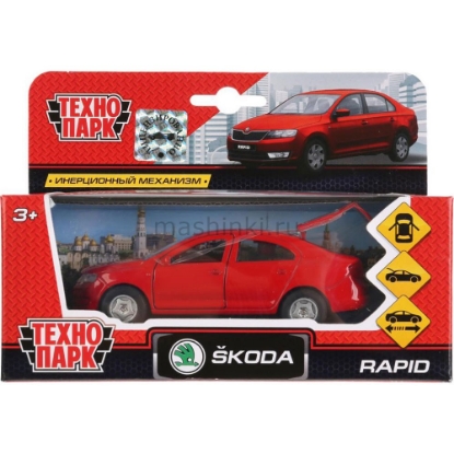 Изображение ТЕХНОПАРК SKODA Rapid 12 см красный