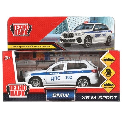 Изображение ТЕХНОПАРК BMW X5 M-Sport Полиция 12 см белый