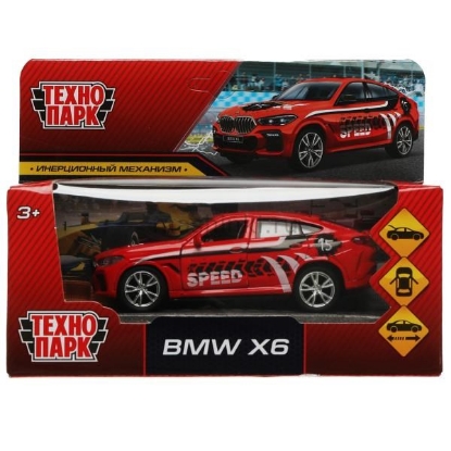 Изображение ТЕХНОПАРК BMW X6 Спорт 12 см красный
