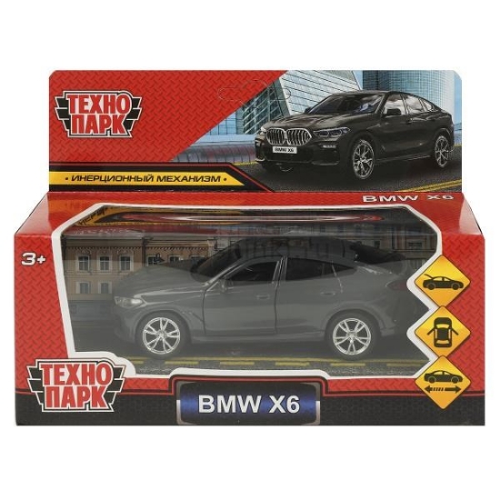 Изображение ТЕХНОПАРК BMW X6 12 см темно-серый
