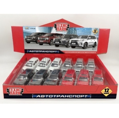 Изображение ТЕХНОПАРК CHEVROLET Tahoe+LEXUS LX570 12 см в ассорт. б/коробки