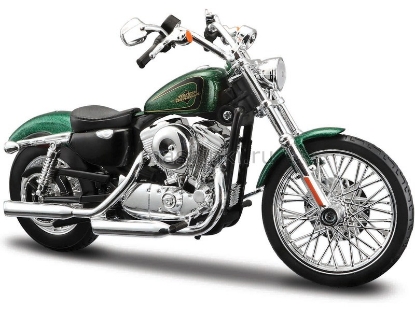 Изображение MAISTO 1/12 Мотоцикл HARLEY-DAVIDSON 2013 XL 1200V Seventy-two green/зеленый