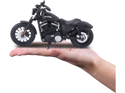Изображение MAISTO 1/12 Мотоцикл HARLEY-DAVIDSON 2013 Sportster Iron 883 Flat black/черный