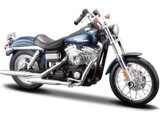 Изображение MAISTO 1/12 Мотоцикл HARLEY-DAVIDSON 2006 FXDBI Dyna Street Bob blue/синий