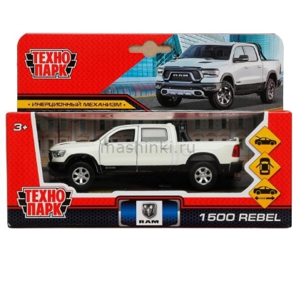 Изображение ТЕХНОПАРК DODGE Ram 1500 Rebel пикап 13 см белый
