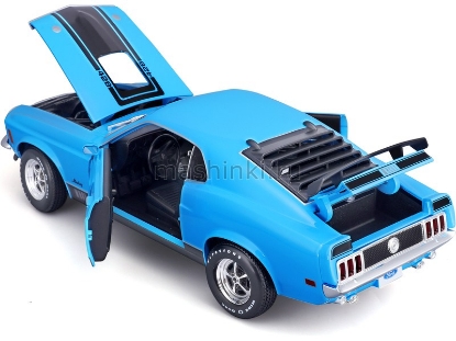 Изображение MAISTO 1/18 FORD Mustang Mach 1 1970 blue/голубой