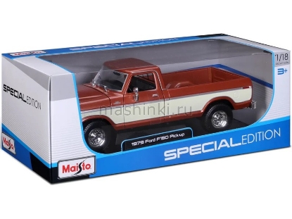 Изображение MAISTO 1/18 FORD F150 Pick-up 1979 brown/коричневый