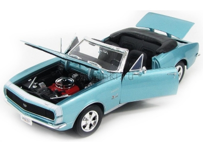 Изображение MAISTO 1/18 CHEVROLET Camaro SS Convertible 396 1967 blue/голубой