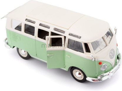 Изображение MAISTO 1/24 VW Van Samba green-cream/бежево-зеленый