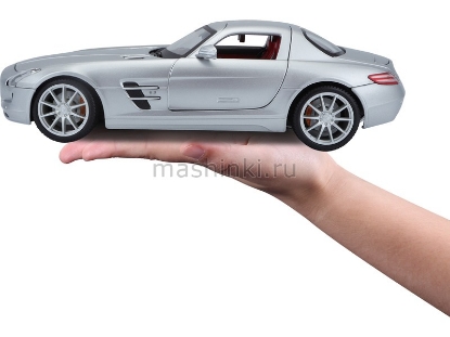 Изображение MAISTO 1/18 MERCEDES-BENZ SLS AMG silver/серебристый