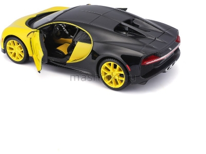 Изображение MAISTO 1/24 BUGATTI Chiron yellow-black/желто-черный