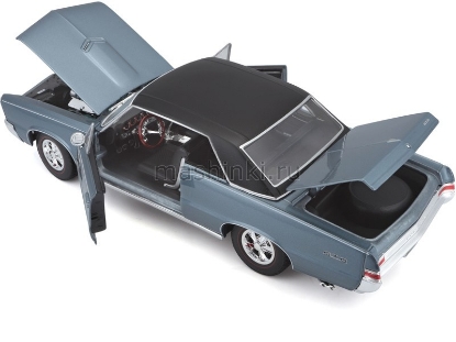 Изображение MAISTO 1/18 PONTIAC GTO Hurst Edition 1965 blue/синий