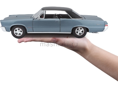 Изображение MAISTO 1/18 PONTIAC GTO Hurst Edition 1965 blue/синий