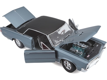 Изображение MAISTO 1/18 PONTIAC GTO Hurst Edition 1965 blue/синий