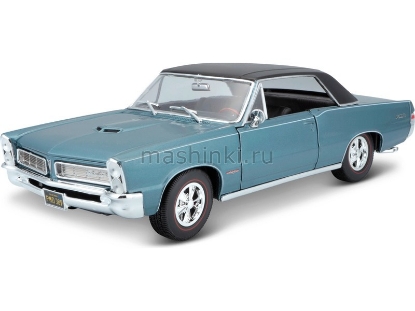 Изображение MAISTO 1/18 PONTIAC GTO Hurst Edition 1965 blue/синий