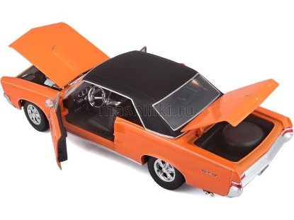 Изображение MAISTO 1/18 PONTIAC GTO Hurst Edition 1965 orange/оранжевый