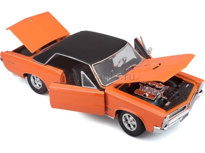 Изображение MAISTO 1/18 PONTIAC GTO Hurst Edition 1965 orange/оранжевый
