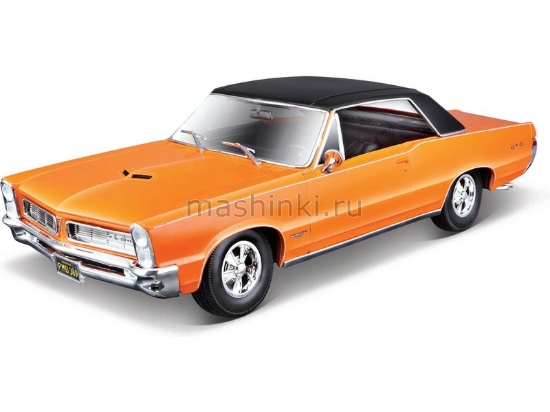 Изображение MAISTO 1/18 PONTIAC GTO Hurst Edition 1965 orange/оранжевый