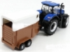 Изображение BBURAGO 1/32 Трактор New Holland + прицеп с бревнами blue/синий