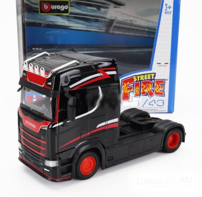 Изображение BBURAGO 1/43 Cедельный тягач SCANIA 770S black/черный