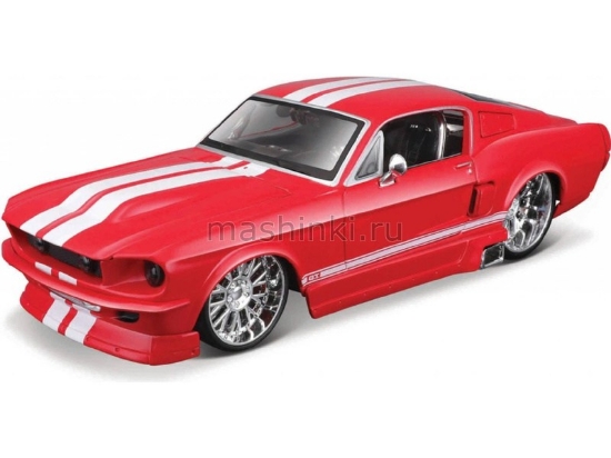 Изображение MAISTO 1/24 FORD Mustang GT 1967 цвет red/красный