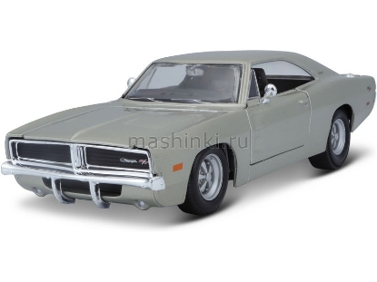 Изображение MAISTO 1/24 DODGE Charger R/T 1969 silver/серебристый