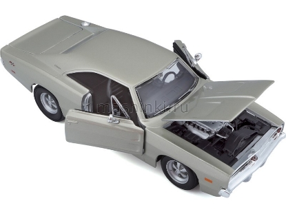 Изображение MAISTO 1/24 DODGE Charger R/T 1969 silver/серебристый