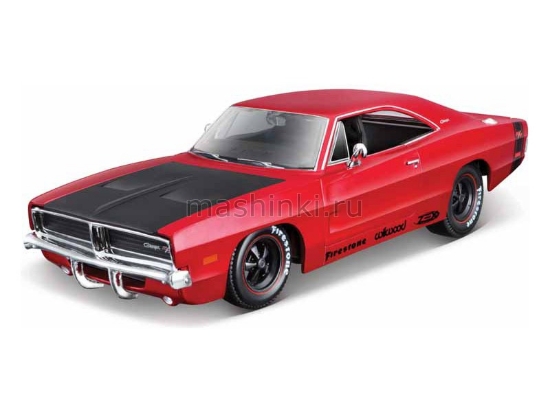 Изображение MAISTO 1/24 DODGE Charger R/T 1969 red/красный