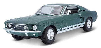 Изображение MAISTO 1/18 FORD Mustang Fastback 1967 green/зеленый