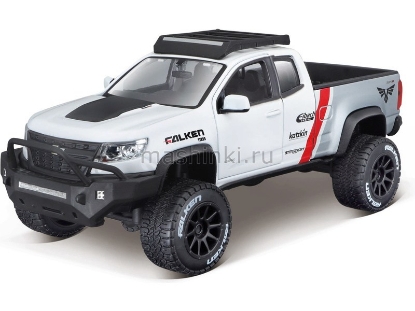 Изображение MAISTO 1/24 CHEVROLET Colorado ZR2 2017 white/gray/бело-серый