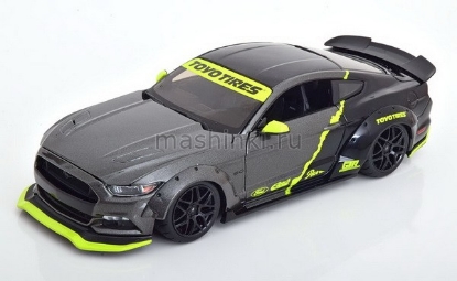 Изображение MAISTO 1/18 FORD Mustang GT 2015 magnetic gray/серый