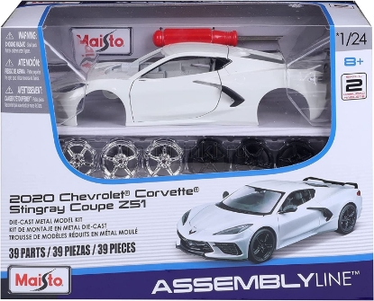 Изображение MAISTO KIT 1/24 CHEVROLET Corvette Stingray Coupe 2020 white/белый