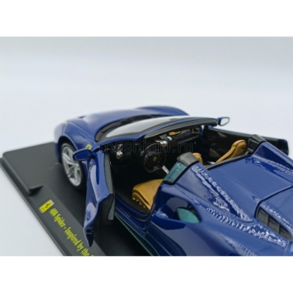 Изображение ALTAYA 1/24 FERRARI 488 Spider 2015 blue (Inspired by the 166 Touring Barchetta 1950)